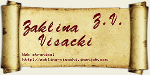 Žaklina Višacki vizit kartica